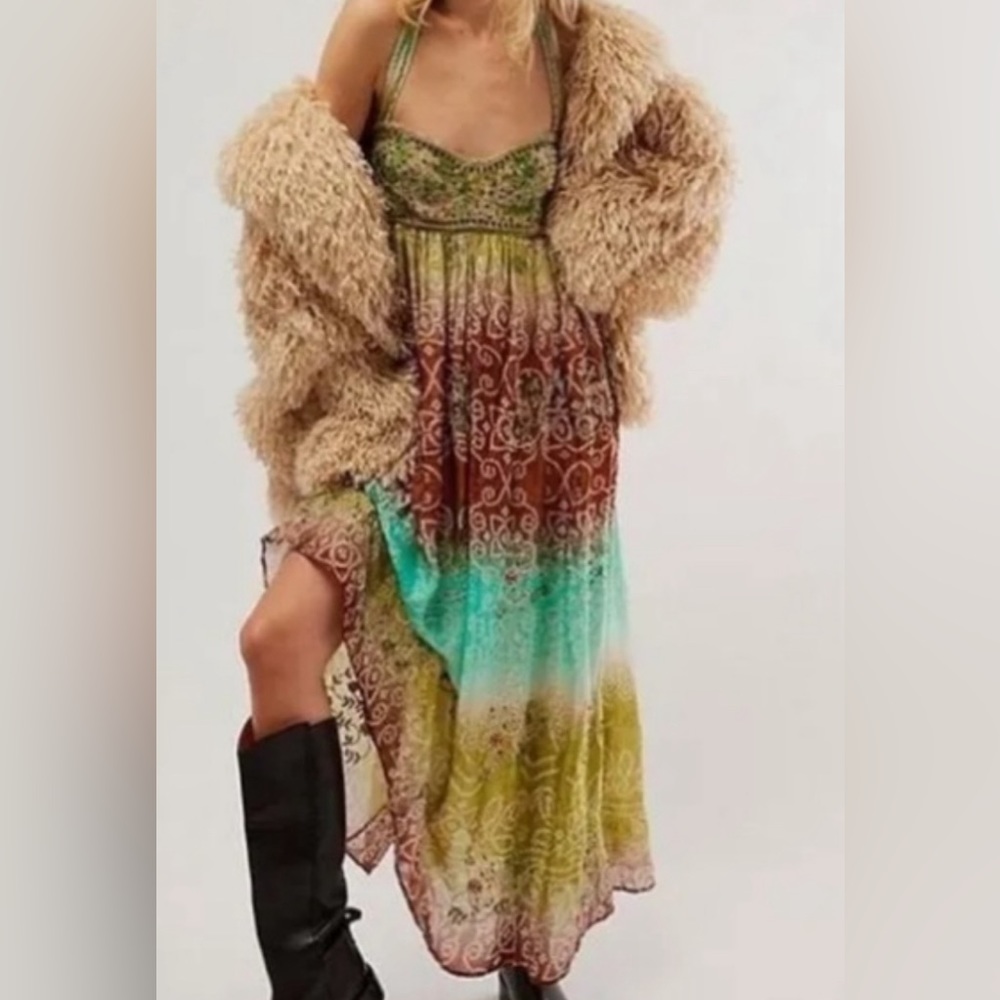 Free People Into the Night Embellished Sequins Maxi Dress